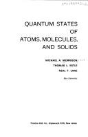 Quantum states of atoms, molecules, and solids