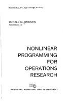 Nonlinear programming for operations research
