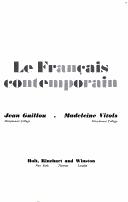 Le français contemporain by Guillou, Jean cover
