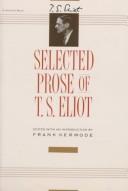 Selected prose of T. S. Eliot