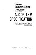 Algorithm specification by Courant Computer Science Symposium New York 1971. cover