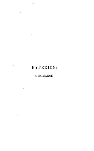 Hyperion, illustr. from drawings by B. Foster