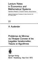 Problèmes de minimax via l'analyse convexe et les inégalités variationnelles