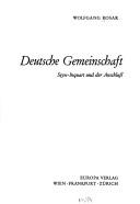 Deutsche Gemeinschaft by Wolfgang Rosar cover