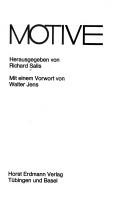 Motive, Motive by Richard Salis cover