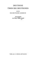 Deutsche über die Deutschen by Heinz Ludwig Arnold cover
