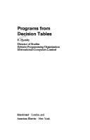 Programs from decision tables