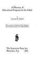 A directory of educational programs for the gifted by Lavonne B. Axford cover