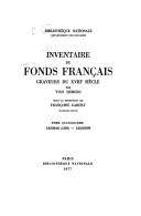 Inventaire du fonds français by Bibliothèque nationale (France). Cabinet des estampes. cover