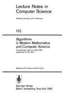 Algorithms in modern mathematics and computer science