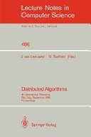 Distributed Algorithms: 4th International Workshop Bari, Italy, September 24-26, 1990