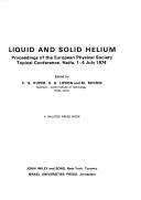 Liquid and solid helium