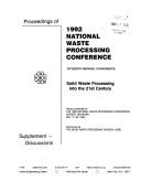 Proceedings of 1992 National Waste Processing Conference