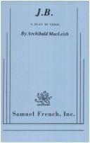 J.B by Archibald MacLeish cover
