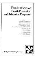 Evaluation of Health Promotion and Health Education Programs