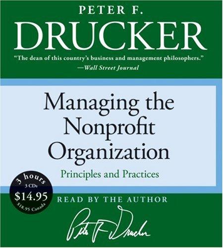 Managing the Non-Profit Organization Low Price CD