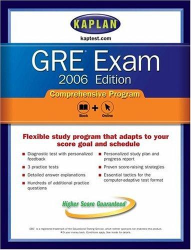 GRE Exam 2006, Comprehensive Program by Kaplan Publishing cover