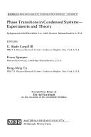 Phase transitions in condensed systems