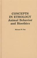Concepts in ethology by Fox, Michael W. cover