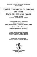 Variété et variantes du franc̜ais des villes