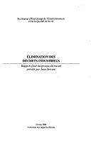 Elimination des dechets industriels by France cover