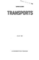 Transports: Rapport du Comite by France cover