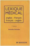 Lexique médical Anglais-français/français-anglais by Danielle Duizabo, Melanie Gudenet cover