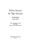 Poètes français de l'âge baroque by Jean Serroy cover