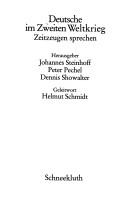 Deutsche im Zweiten Weltkrieg by Johannes Steinhoff, Peter Pechel, Dennis E. Showalter, Dennis Showalter cover