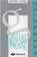 Nouvelle grammaire française by Maurice Grevisse cover