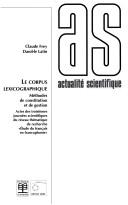 Le corpus lexicographique by UREF. Réseau "Etude du français en francophonie." Journées scientifiques cover