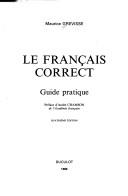 Le français correct by Maurice Grevisse cover