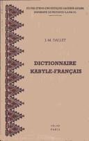 Dictionnaire kabyle-français by J.-M Dallet cover
