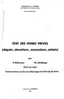 Etat des fonds prives by France cover