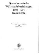Deutsch-Russische Wirtschaftbeziehungen 1906-1914 (Quellen Und Studien Zur Geschichte Osteuropas) by H. Lemke cover