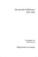 Die deutsche Exilliteratur 1933-1945 by Manfred Durzak cover