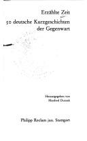 Erzählte Zeit. 50 deutsche Kurzgeschichten der Gegenwart by Manfred Durzak cover