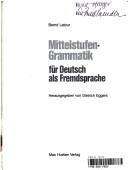 Mittelstufen-Grammatik für Deutsch als Fremdsprache by Bernd Latour, Tetzeli, Neuf, Eggers, Latour cover