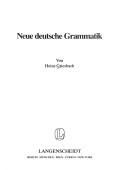 Neue deutsche Grammatik by Heinz Griesbach cover