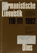Die Deutsche Sprache nach der Wende by Klaus Welke, Wolfgang Werner Sauer, Helmut Glück cover