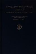 Literary life in Tōkyō, 1885-1915 by Katai Tayama cover