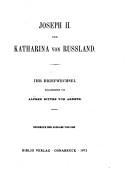 Joseph II. und Katharina von Russland by Joseph II Holy Roman Emperor cover