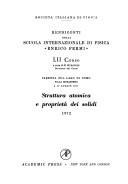 Atomic structure and properties of solids