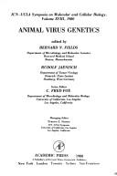 Animal virus genetics by ICN-UCLA Symposia on Animal Virus Genetics (1980 Keystone) cover
