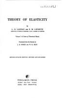 Theory of Elasticity (Course of Theoretical Physics)