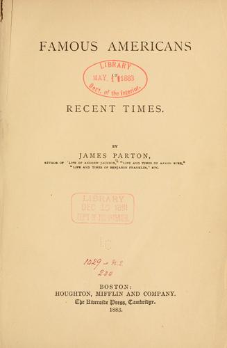 Famous Americans of recent times