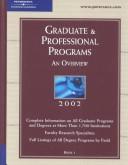 Peterson's Graduate & Professional Programs 2002, Volume 3