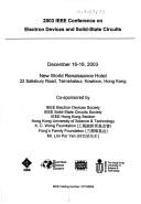 2003 IEEE Conference on Electron Devices and Solid-State Circuits