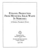 Ethanol Production from Municipal Solid Waste in Nebraska