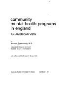 Community mental health programs in England;